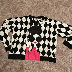Alice + Olivia Stace Gleeson sweater with appliqué Small